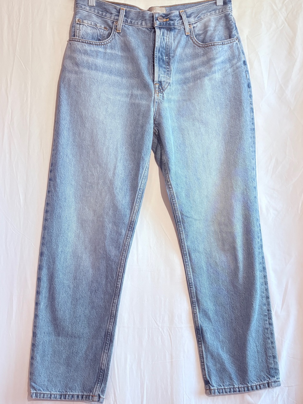 Everlane 90s Cheeky Ankle Button Fly Organic Cotton Light Blue Jeans